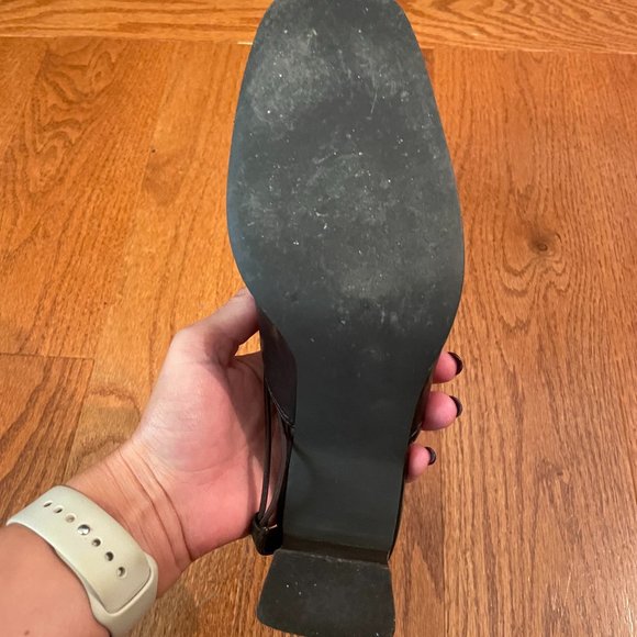 Dark Brown Donna Lawrence Sling Back Heels Size 7 - Picture 7 of 7